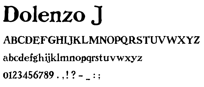 Dolenzo J font